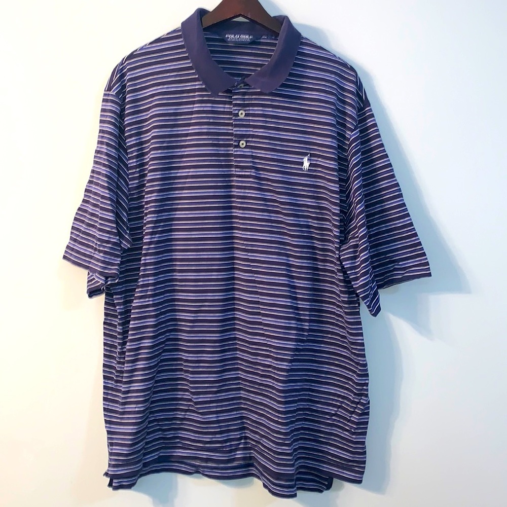 Polo Ralph Lauren Men's Short Sleeve Shirt - Golf - Blue - XXL